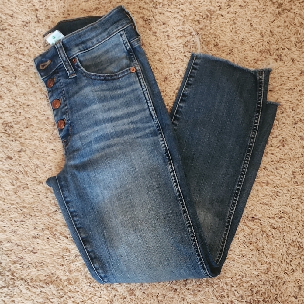 J. Crew Denim Vintage Straight Button Fly Ankle Jeans 27
